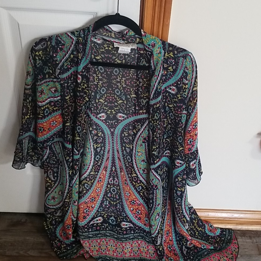Flowy Tunic Over Shirt